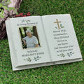 Personalised Memorial Cross Photo Upload Resin Book from Heartfelt Gifts