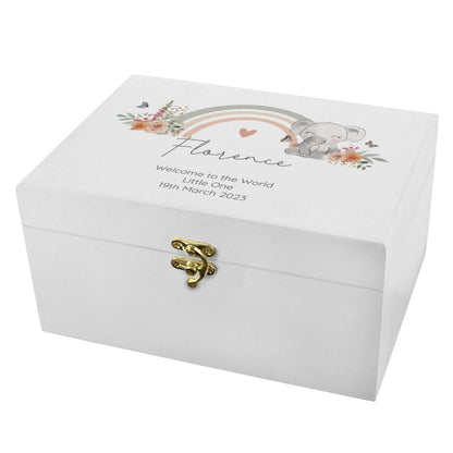 Personalised Elephant Wooden Keepsake Box - image 5