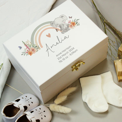 Personalised Elephant Wooden Keepsake Box - image 6