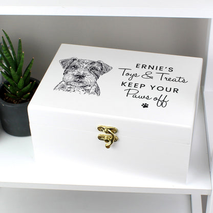 Personalised Dog Breed White Wooden Storage Box - image 3