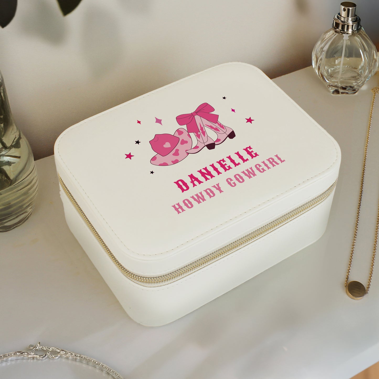 Personalised Cowgirl Travel Jewellery Box – Western Birthday Gift for Her - image 2