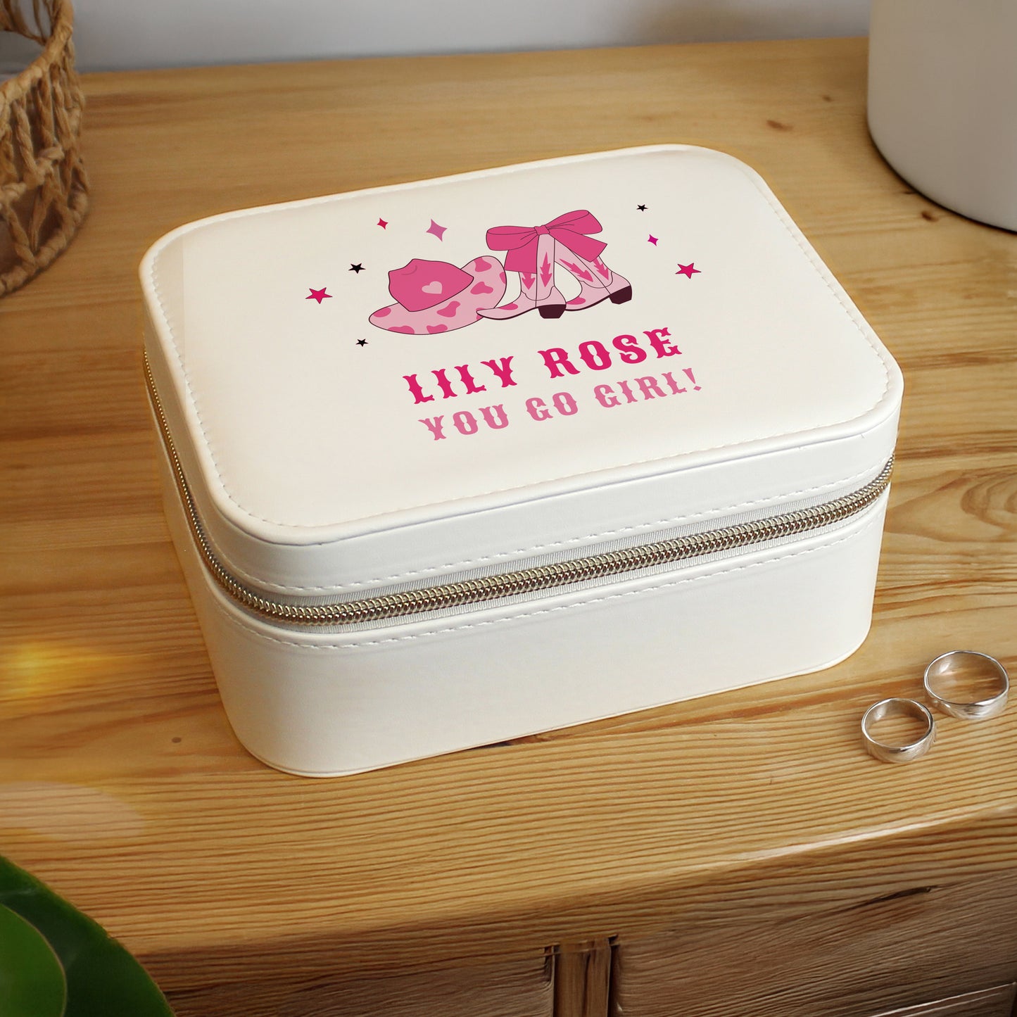 Personalised Cowgirl Travel Jewellery Box – Western Birthday Gift for Her - image 3