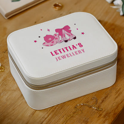 Personalised Cowgirl Travel Jewellery Box – Western Birthday Gift for Her - image 6