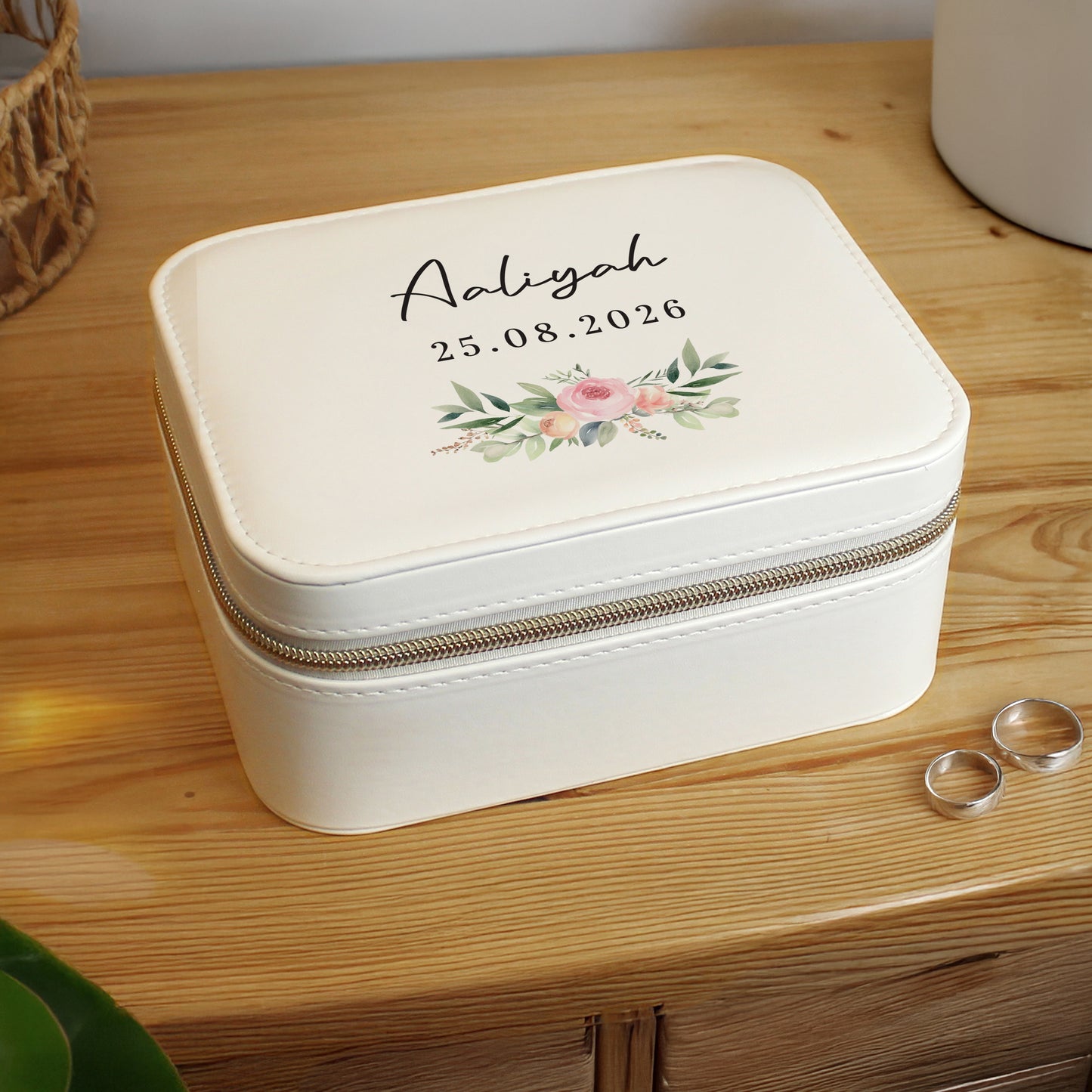 Personalised Wedding Travel Jewellery Box – Bridal Hen Party Gift for Her - image 2