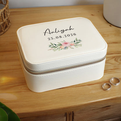 Personalised Wedding Travel Jewellery Box – Bridal Hen Party Gift for Her - image 2