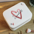 Personalised Heart Travel Jewellery Box from Heartfelt Gifts