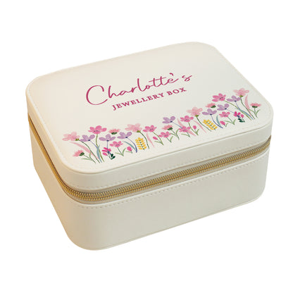 Personalised Floral Travel Jewellery Box – Birthday Gift for Her - image 5