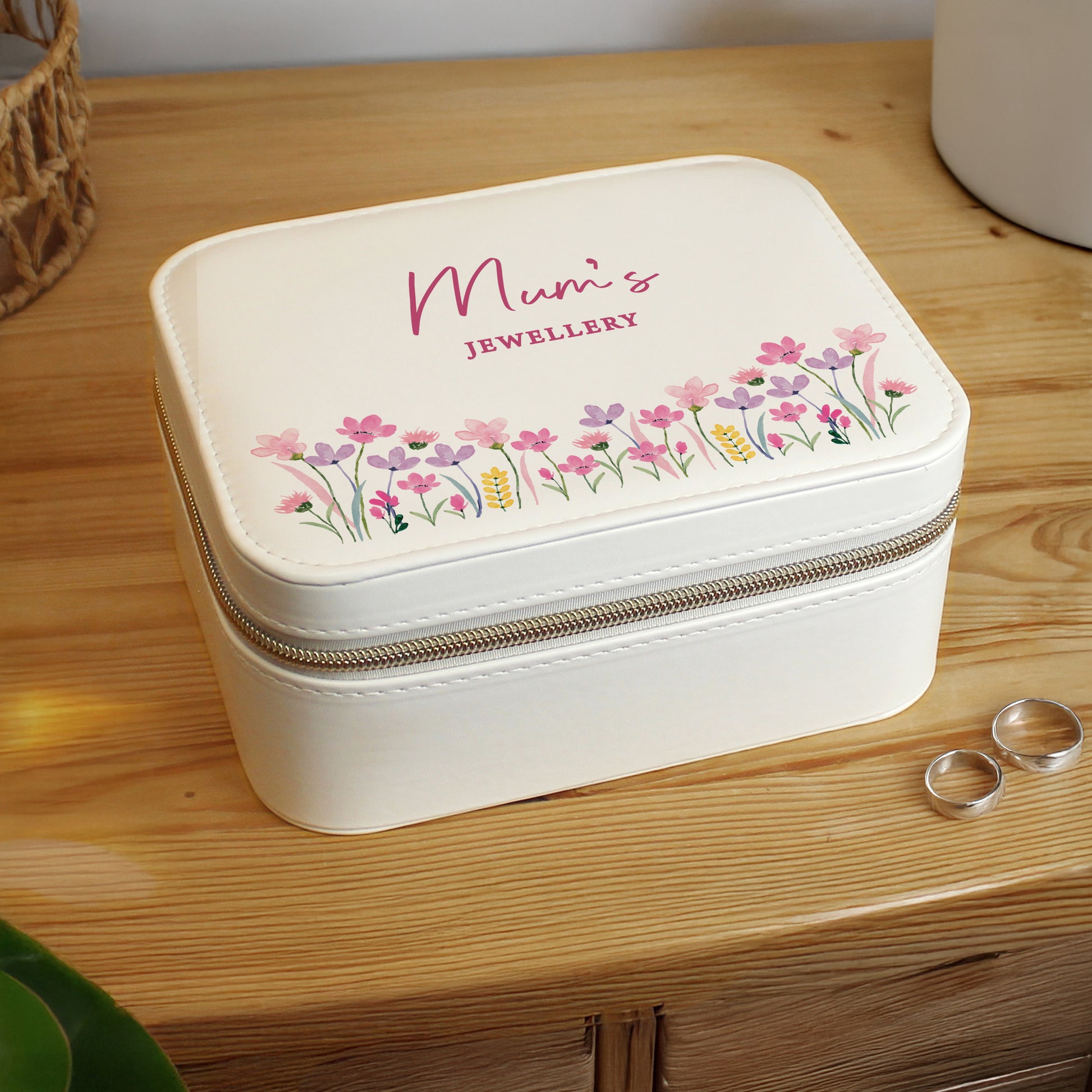Personalised Floral Travel Jewellery Box – Birthday Gift for Her - image 6