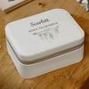 Personalised Botanical Travel Jewellery Box – Birthday Gift for Her