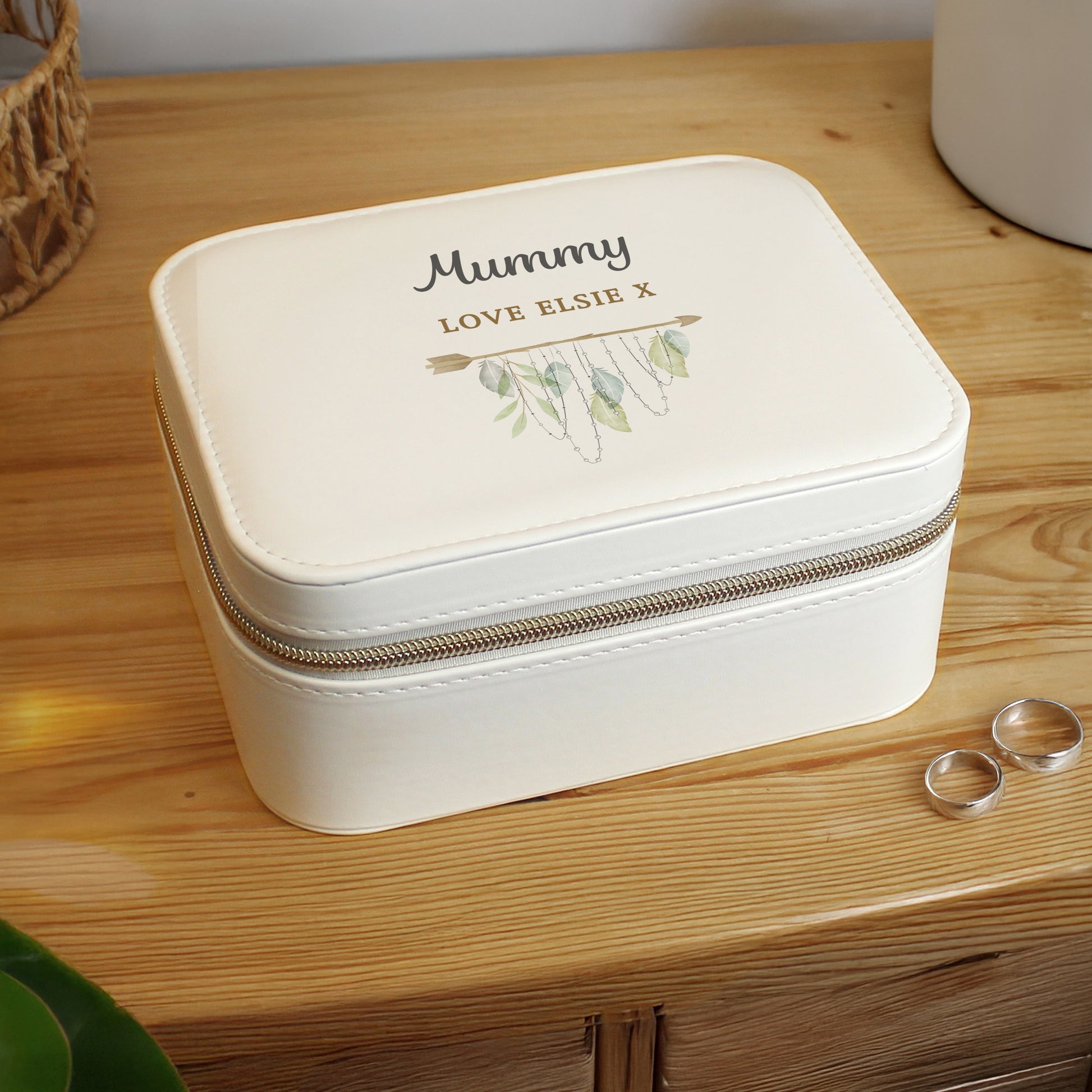 Personalised Botanical Travel Jewellery Box – Birthday Gift for Her - image 2