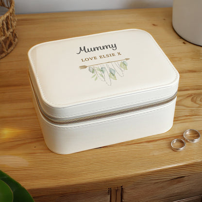Personalised Botanical Travel Jewellery Box – Birthday Gift for Her - image 2