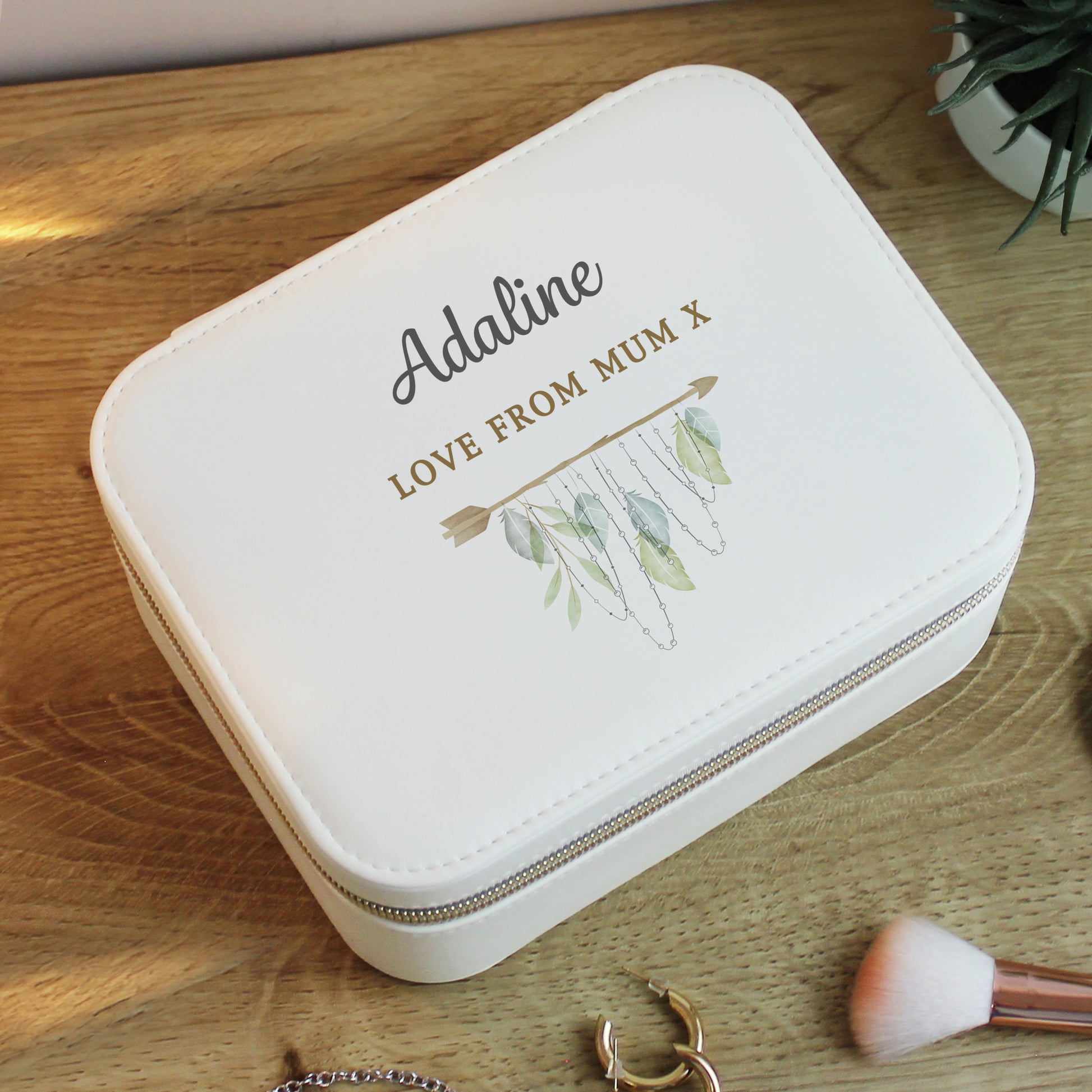 Personalised Botanical Travel Jewellery Box – Birthday Gift for Her - image 6