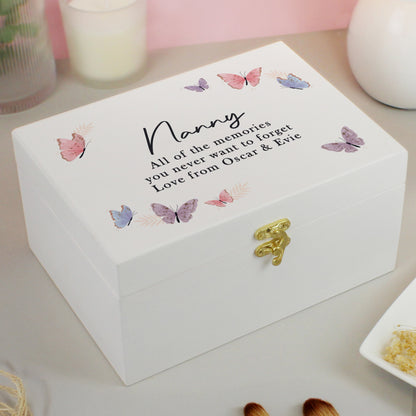 Personalised Butterfly Wooden Keepsake Box – Birthday Mother's Day Gift for Her - image 4