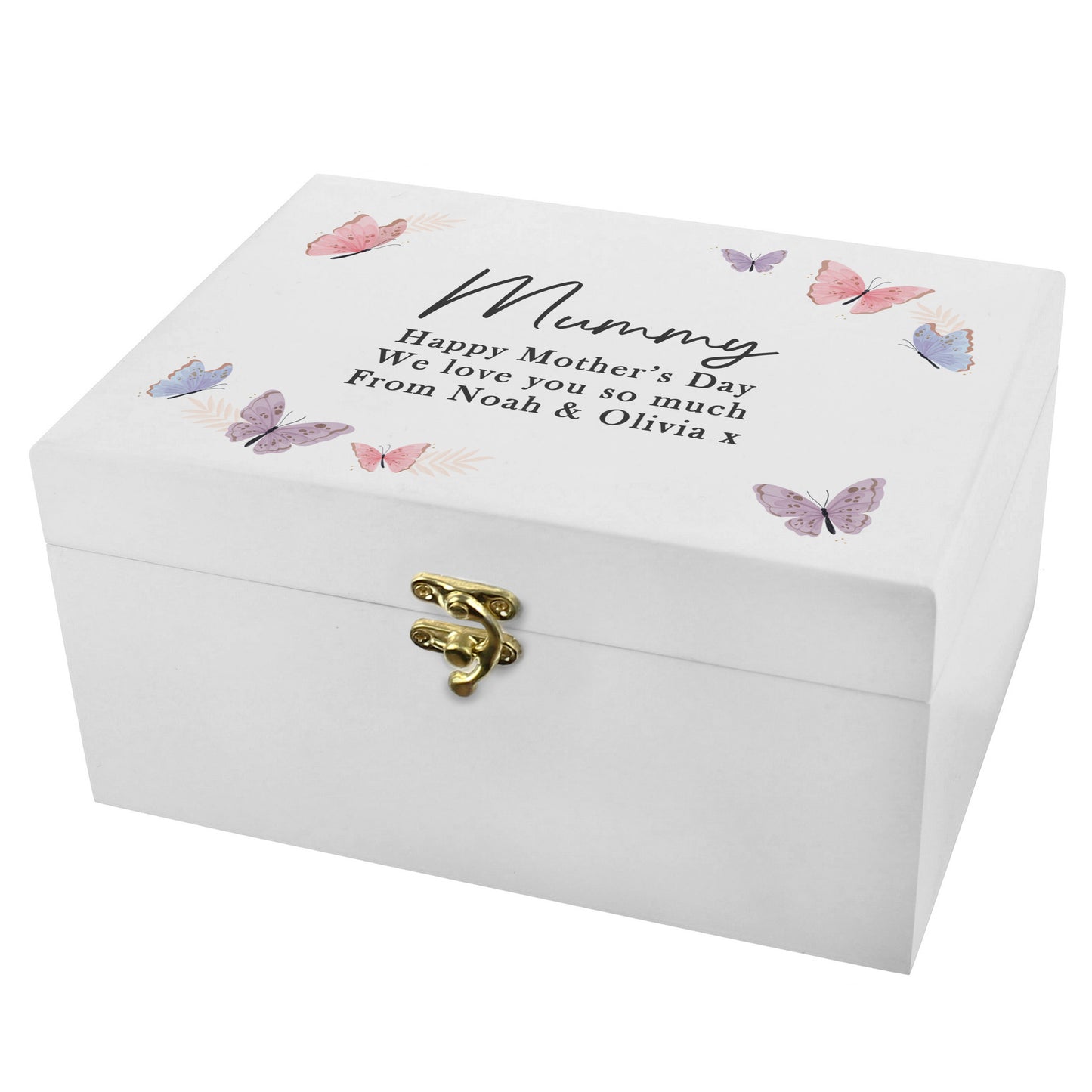 Personalised Butterfly Wooden Keepsake Box – Birthday Mother's Day Gift for Her - image 5