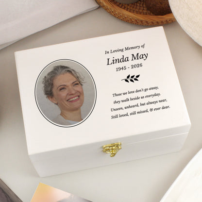 Personalised Photo Upload Memorial Keepsake Box – Bereavement Memorial Gift - image 2
