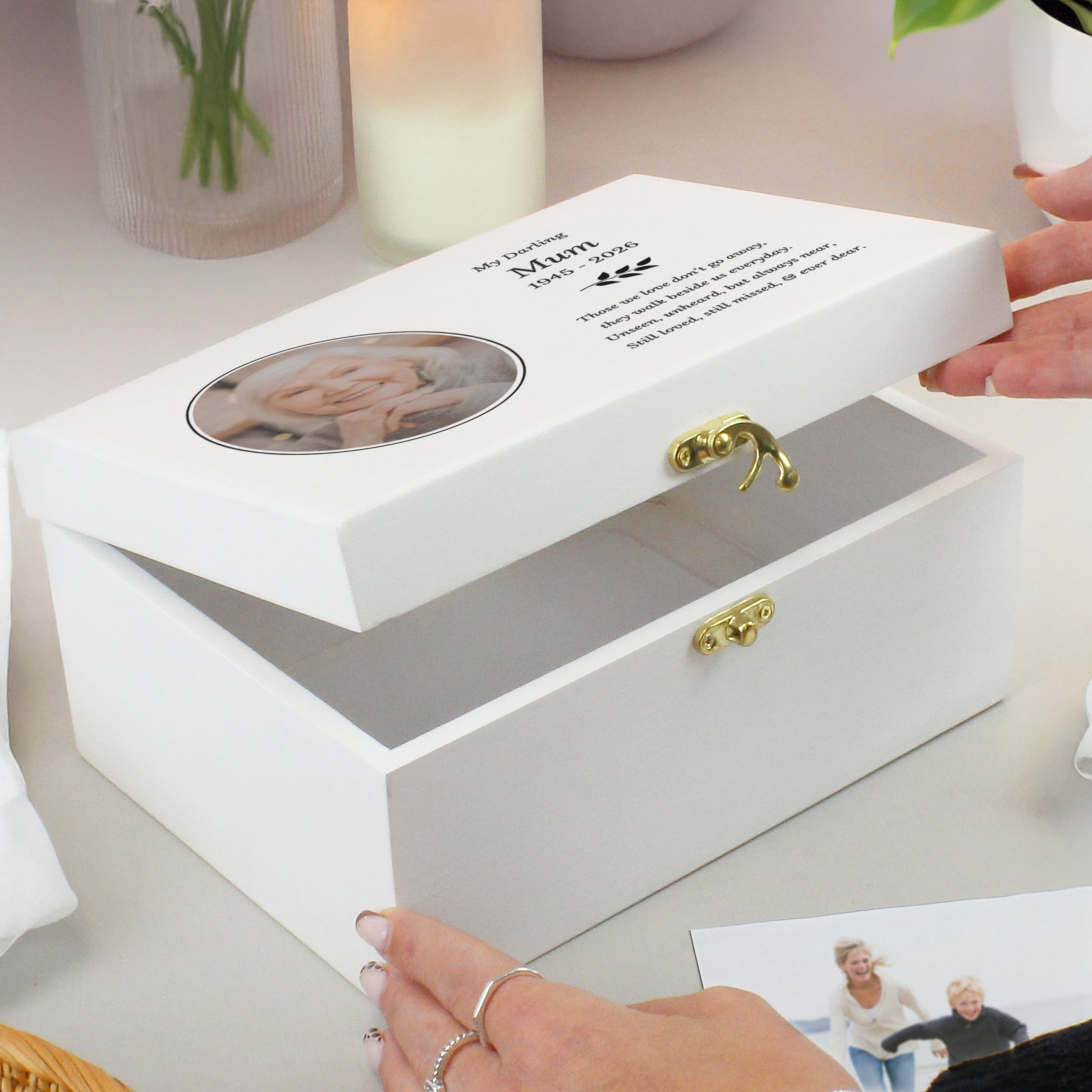 Personalised Photo Upload Memorial Keepsake Box – Bereavement Memorial Gift - image 3