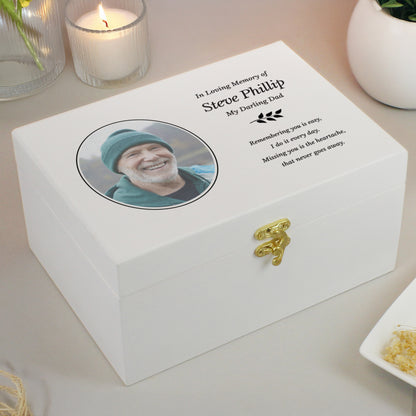 Personalised Photo Upload Memorial Keepsake Box – Bereavement Memorial Gift - image 4