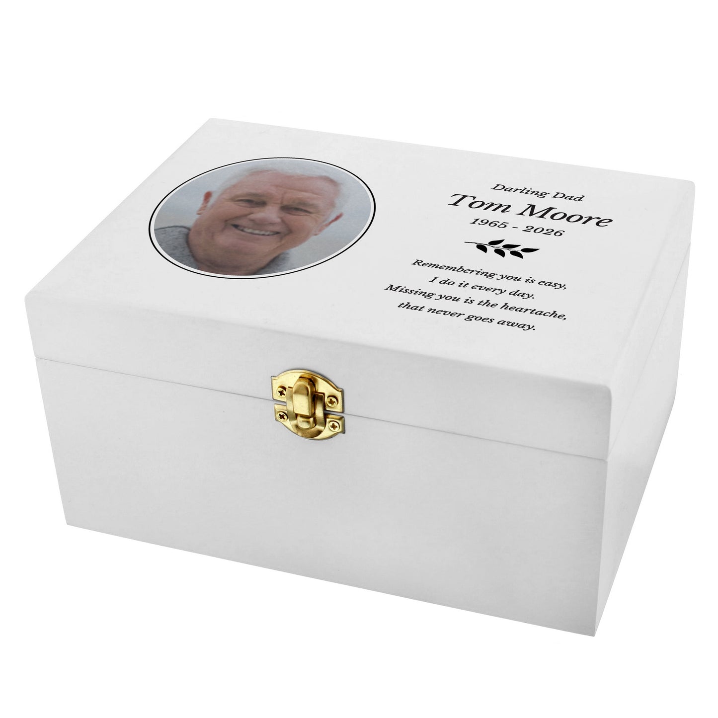 Personalised Photo Upload Memorial Keepsake Box – Bereavement Memorial Gift - image 5