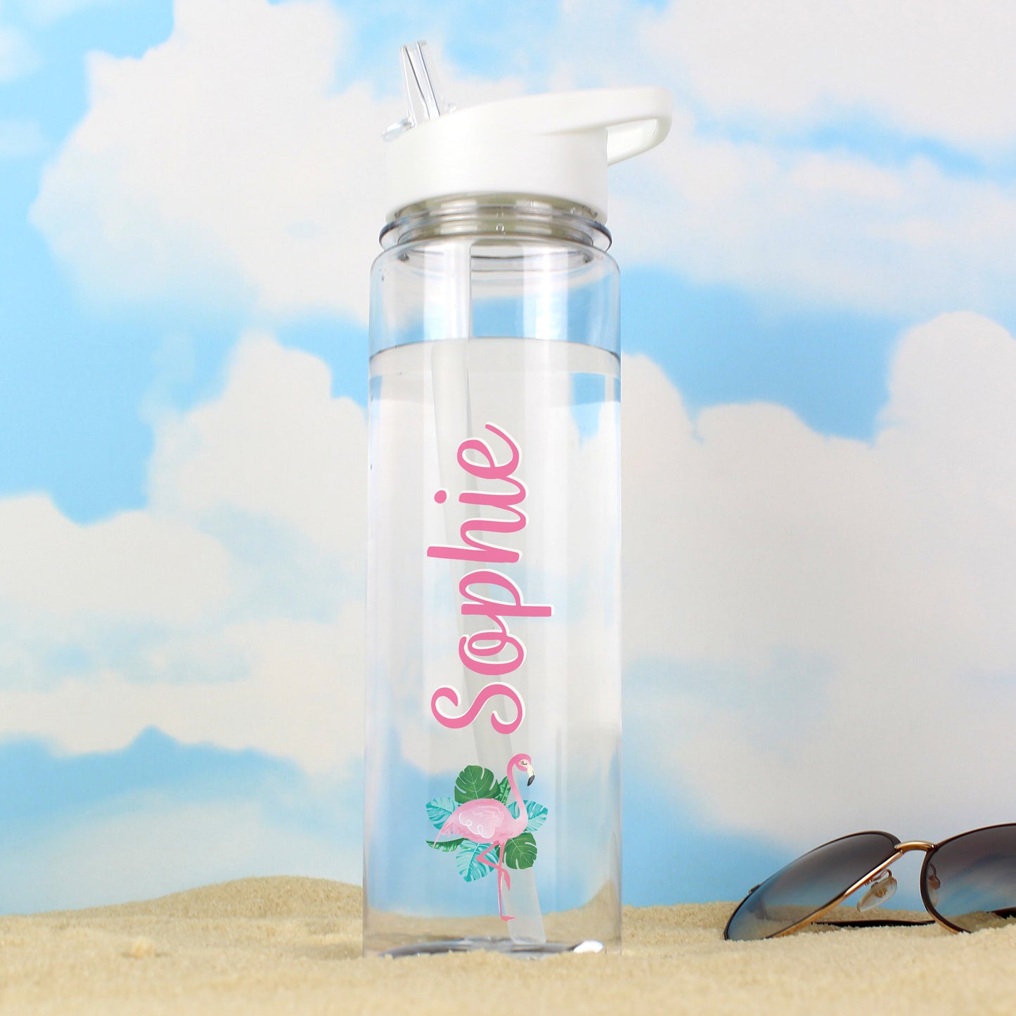 Personalised Flamingo Water Bottle from Heartfelt Gifts