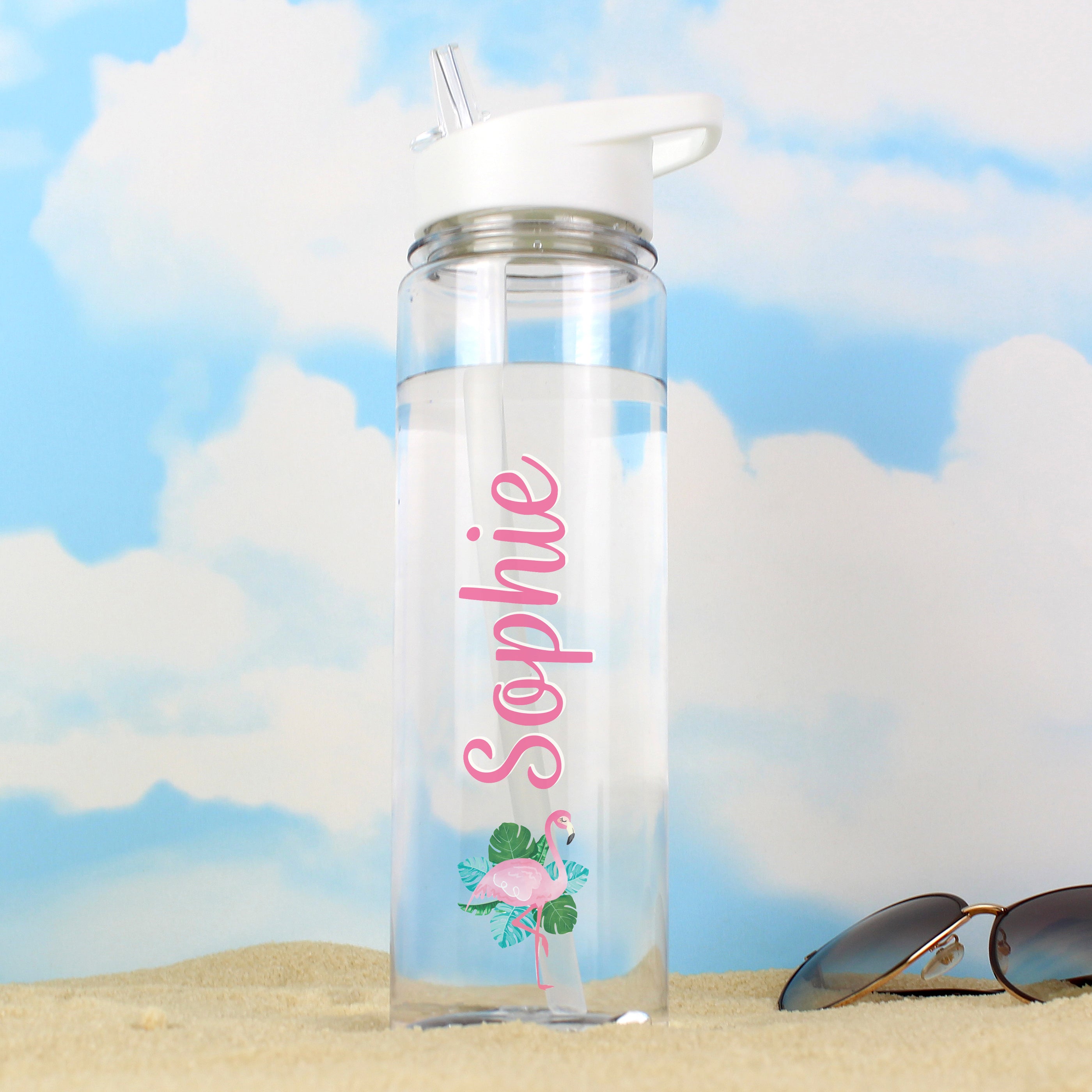 Personalised Flamingo Water Bottle from Heartfelt Gifts