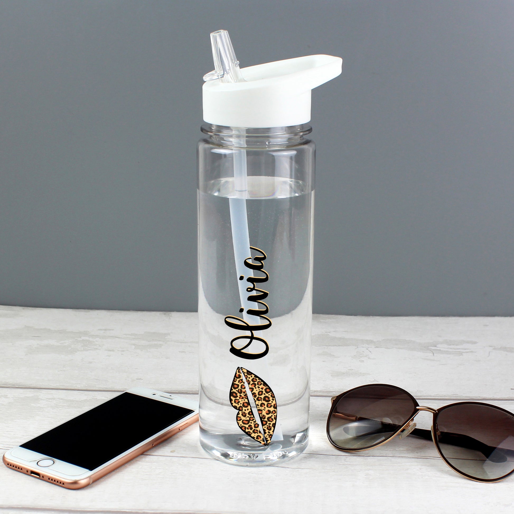 Personalised Leopard Lips Water Bottle - image 5