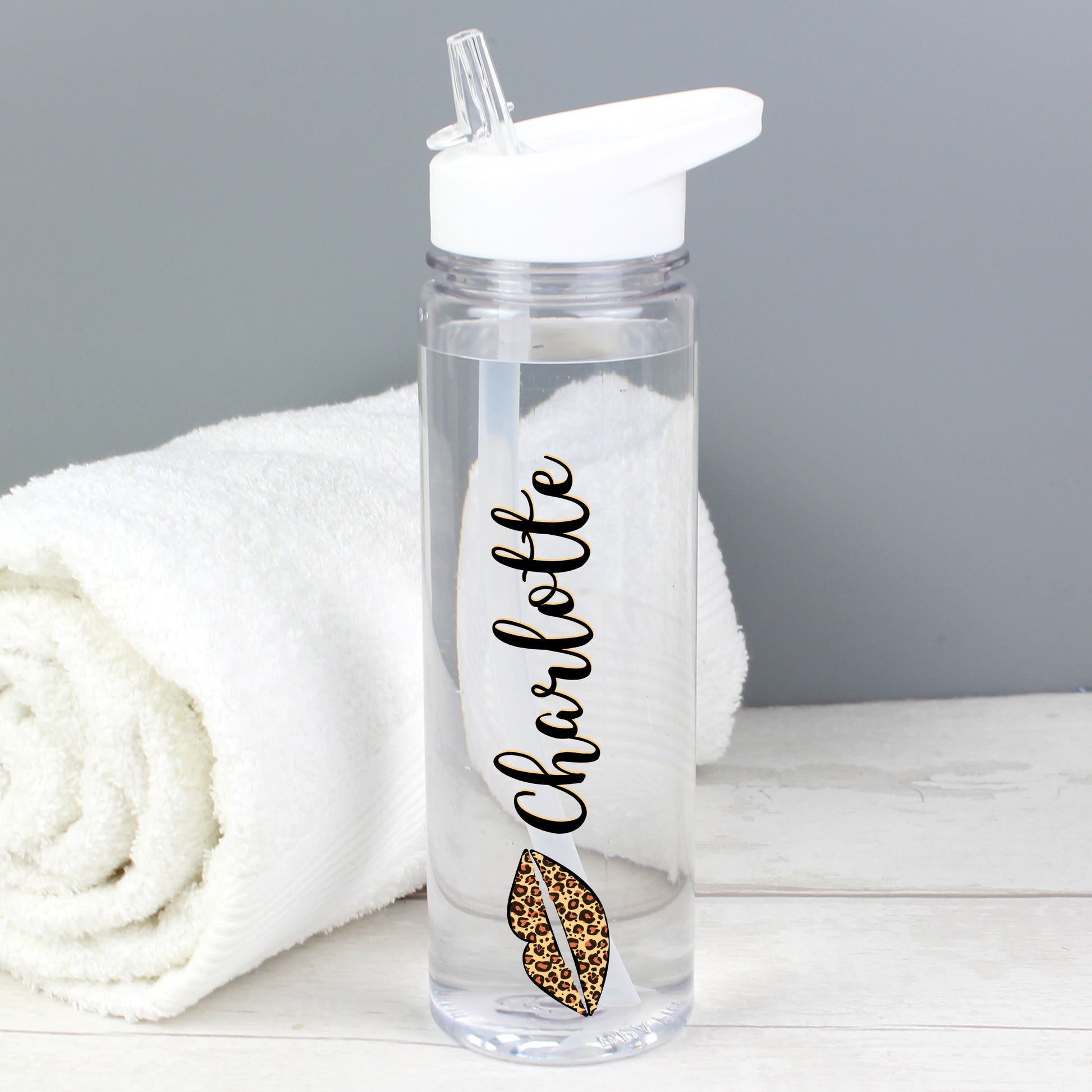 Personalised Leopard Lips Water Bottle - image 6