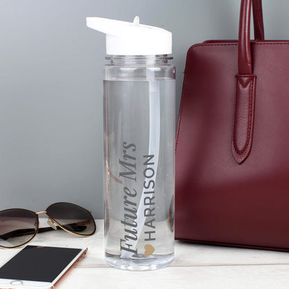 Personalised Gold Heart Water Bottle from Heartfelt Gifts