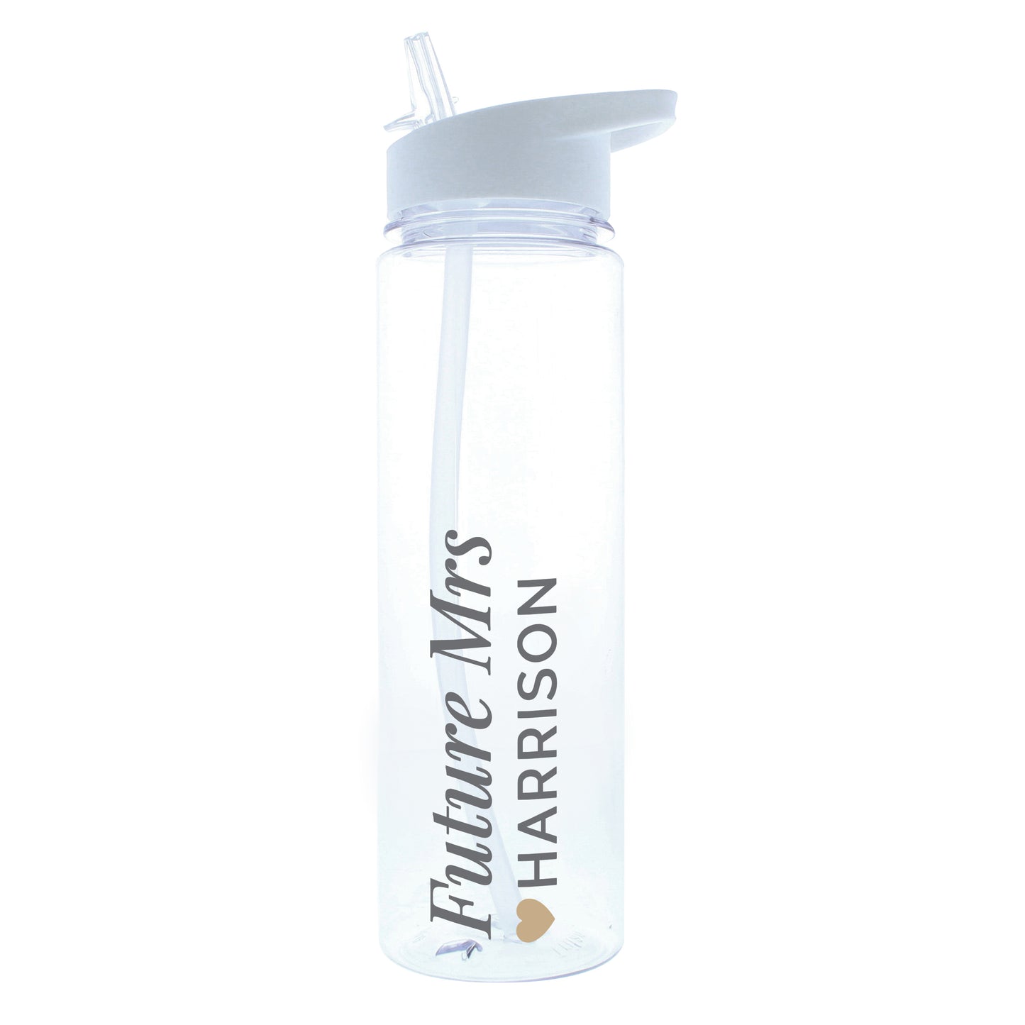 Personalised Gold Heart Water Bottle - image 2
