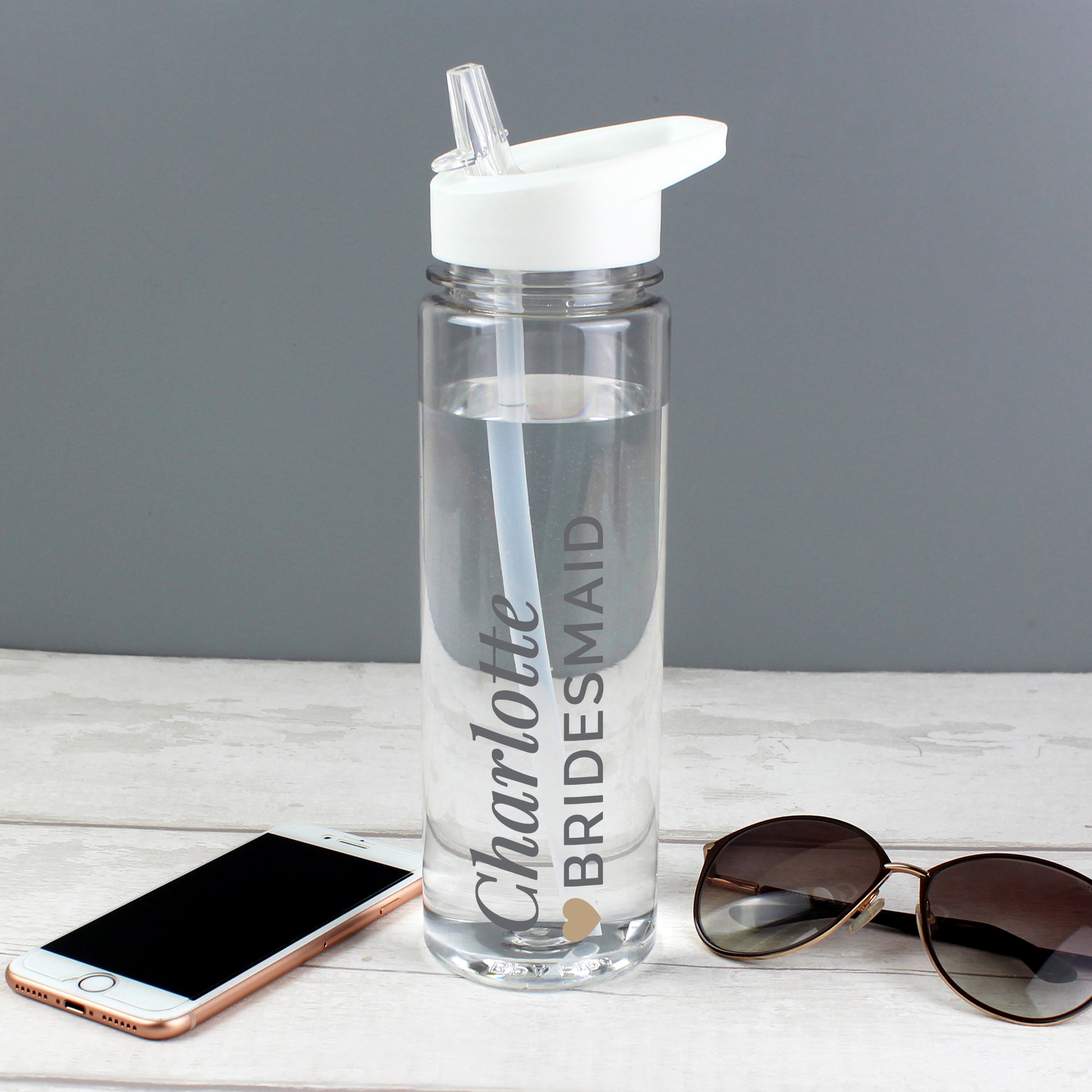 Personalised Gold Heart Water Bottle - image 5