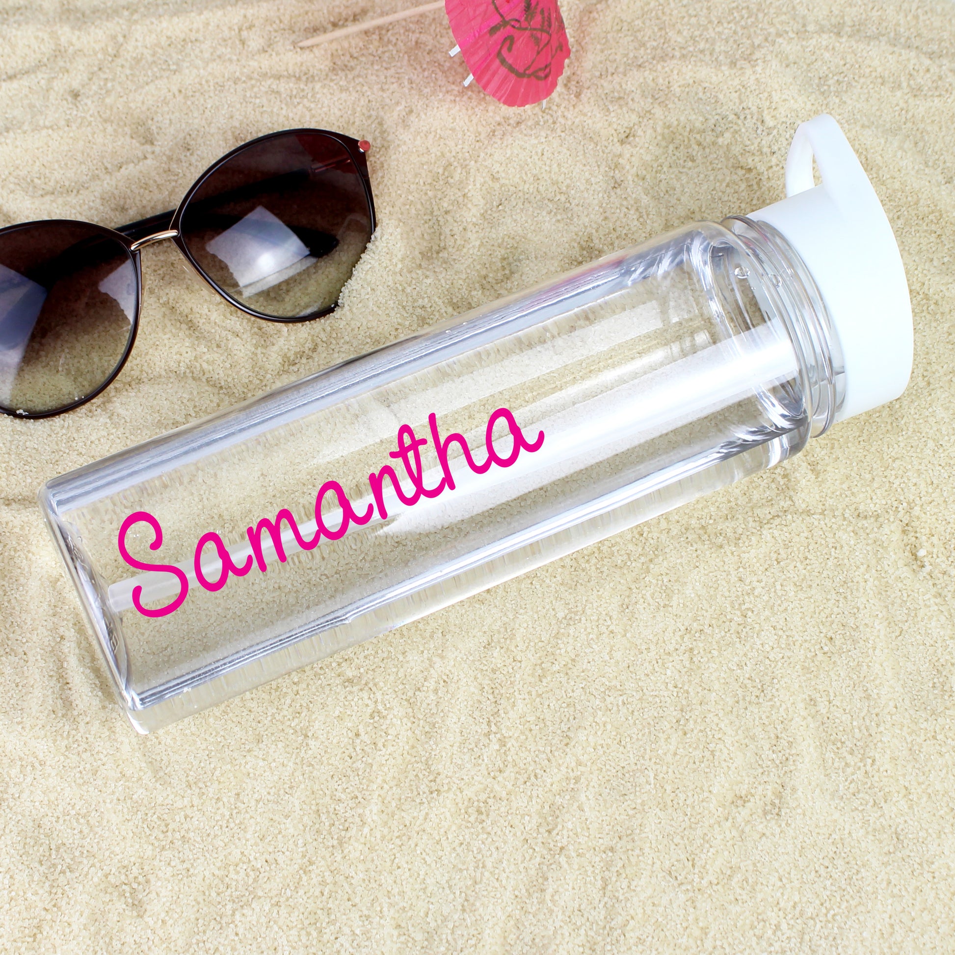Personalised Pink Name Water Bottle from Heartfelt Gifts