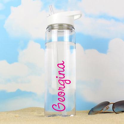 Personalised Pink Name Water Bottle - image 3