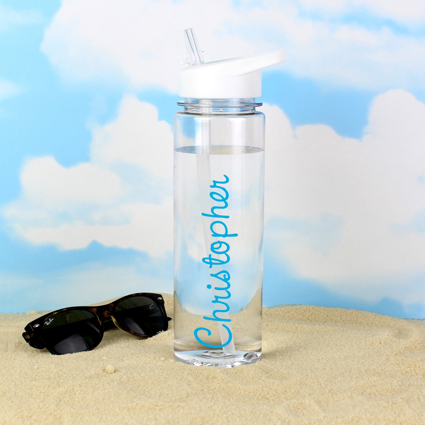 Personalised Blue Name Water Bottle from Heartfelt Gifts