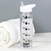 Personalised Black Hydration Tracker Water Bottle