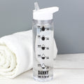 Personalised Black Hydration Tracker Water Bottle from Heartfelt Gifts
