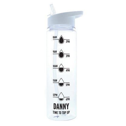 Personalised Black Hydration Tracker Water Bottle - image 2
