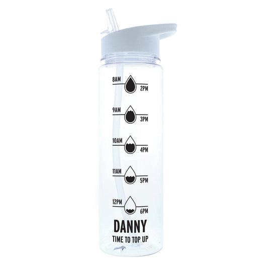 Personalised Black Hydration Tracker Water Bottle - image 2