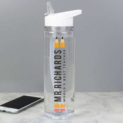 Personalised Teacher Water Bottle from Heartfelt Gifts