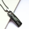Personalised Men's Stainless Steel Long Bar Necklace