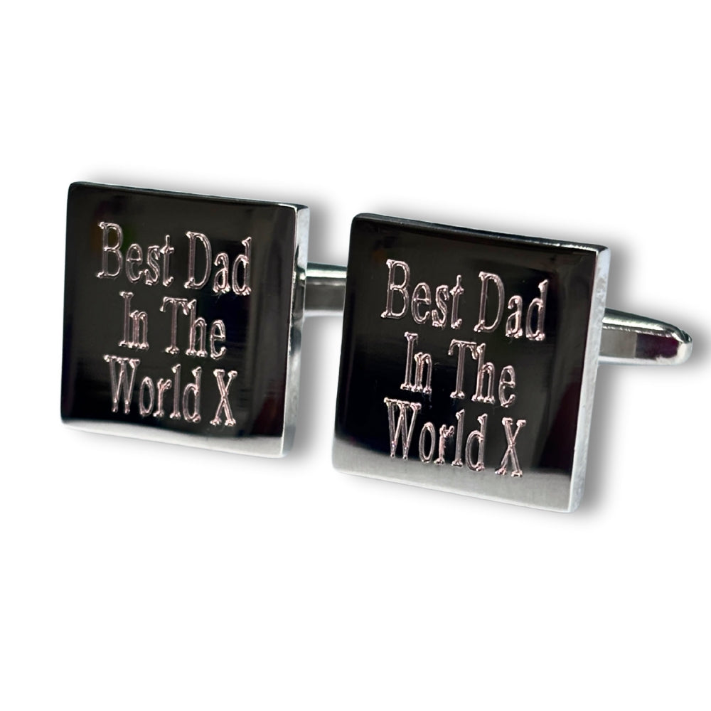 Personalised Batang Square Cufflinks | Best dad In The World