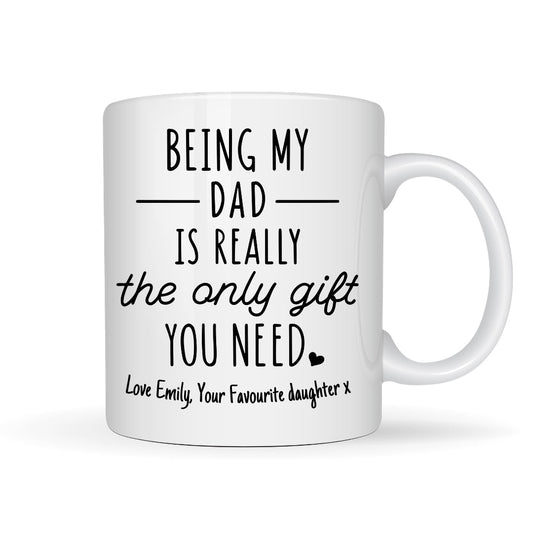 Personalised Being My Dad ceramic mug
